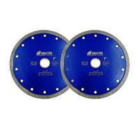 SHDIATOOL 2Pcs Disque à Tronçonner Diamant Dia 175mm avec X Maille Turbo Lame de diamant pour Tuile Marbre Granit Céramique （7 Pouces）