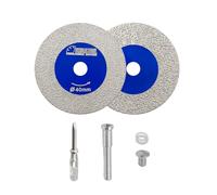 SHDIATOOL Disque Coupe Diamant pour Verre 40mm Mini Lame de Scie x 2 | 40 mm Petit Disque Diamantée avec Tige de 6mm pour Carrelage Céramique Porcelaine Marbre Granit Pierre sur Perceuse