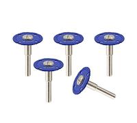 SHDIATOOL Disque de coupe diamantée 30mm,disque de tronçonnage pour métal,lame de scie, disque abrasif pour tubes en acier,barres d'armature, acier d'angle, avec tige ronde de 6mm 5pcs