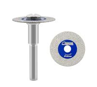 SHDIATOOL Disque de coupe diamantée pour verre, 2 pièces 30mm Mini lame de scie diamantée avec tige de 6mm pour carrelage céramique porcelaine marbre granit pierre artificielle sur perceuse pack de 2