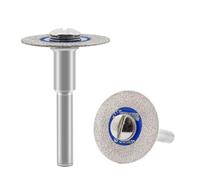SHDIATOOL Disque de coupe diamantée pour verre, 30mm Mini lame de scie diamantée avec tige de 6mm pour carrelage céramique porcelaine marbre granit pierre artificielle sur perceuse pack de 2