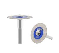SHDIATOOL Disque de coupe diamantée pour verre, 40mm Mini lame de scie diamantée avec tige de 6mm pour carrelage céramique porcelaine marbre granit pierre artificielle sur perceuse pack de 2