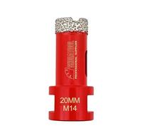 SHDIATOOL Foret Diamant 20mm Trépan Carrelage M14 Meche Gres Cerame | Scie Cloche 20 mm pour Porcelaine, Céramique, Marbre, Granit, Faience pour Meuleuse, Brasé Sous Vide, Perçage à Sec