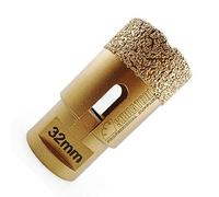 SHDIATOOL Foret Diamant 32mm Trépans Carrelage M14 Meche Gres Cerame | Scie Cloche 32 mm pour Porcelaine, Céramique, Marbre, Granit, Faience pour Meuleuse, Brasé Sous Vide, Perçage à Sec