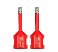 SHDIATOOL Forets Diamant 2 Pièces 6mm Trépans Carrelage avec Filetage M14 | Scie Cloche Forage Gres Cerame, Meche pour Perçage à Sec en Porcelaine Ceramique Granit Marbre