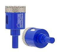 SHDIATOOL Forets Diamantés pour carrelages 35mm, Foret à queue triangulaire pour les carreaux de porcelaine, le marbre, la céramique et le granit sur les machines de forage, 2 pièces