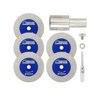 SHDIATOOL Mini Disque pour Verre 50MM Bride M14 Disque Diamant Carrelage | Petit Disque Coupe 50 mm Disque Diamant Ultra-fin 1mm pour Verre Jade Cristal Céramique 5 Pièces et Tournevis