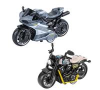SHDIEHJFMLDH 2 Pièces Moto Modèle Jouet en Alliage - Mini Tirelire pour Garçons et Filles - Jeu Éducatif et Cadeau d'Anniversaire (Rose et Gris)