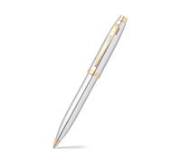 Sheaffer 100 Chrome Ballpoint Pen with Gold Tone Trim