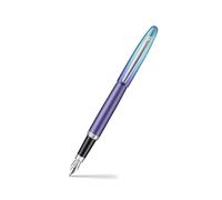Sheaffer Expressions VFM 9430 Stylo-plume dégradé bleu et violet nacré Pointe fine Bordures chromées