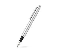 Sheaffer VFM 9421 Stylo-plume en chrome poli avec bordure chromée | Pointe fine | Stylo argent de qualité supérieure