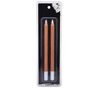 Sheens Crayons de charbon de bois blanc, 2 Pcs crayons à dessin Art Set professionnel esquisse stylo surligneur pour papier foncé ou teintéCrayons