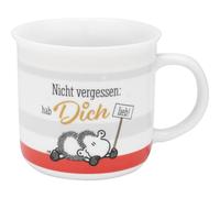 Sheepworld 48936 Tasse avec motif « Hab dich lieb » | Tasse préférée dans une boîte cadeau, en porcelaine, 38 cl, tasse avec inscription en allemand | Cadeau, anniversaire, cadeau amusant