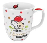 Sheepworld 70096 Tasse avec motif « porte-bonheur » | Tasse avec dicton amusant en porcelaine | 40 cl | Cadeau, porte-bonheur, Nouvel An