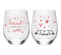 Sheepworld 73789 Lot de 2 verres avec motif Le plus beau - Coffret cadeau avec 2 verres de 60 ans une boîte cadeau
