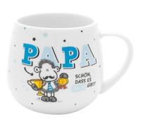 Sheepworld 74113 Tasse à café motif « Papa » - En porcelaine - 43 cl - Hauteur 9 cm - Dans une banderole cadeau - Cadeau pour papa, fête des pères, anniversaire