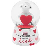 Sheepworld Boule de rêve avec Motif « Hab Dich Lieb » | Boule à Neige, Verre, Hauteur 6,5 cm, polyrésine, Motif imprimé | Cadeau Amour, Saint-Valentin | 48522