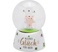 Sheepworld Boule de rêve - Motif Petit Bonheur - Boule à Neige avec Paillettes - Hauteur 6,5 cm - Cadeau Porte-Bonheur - Nouvel an - 74429