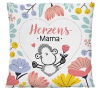 Sheepworld Coussin en Peluche Motif Maman en Forme de cœur