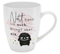 Sheepworld H:PPY life 74186 Tasse avec motif mignon | Tasse avec inscription en allemand New Bone China Porcelaine, 35 vec baignoire-cadeau | Cadeau amusant, anniversaire