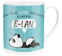 Sheepworld Hope & Gloria 45673 Tasse géante en porcelaine, motif panda E-LAN, 60 cl, tasse à café avec inscription en allemand | Cadeau, ami, petite amie