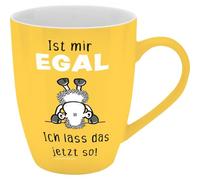 Sheepworld Tasse avec motif imprimé « Ist mir egal. Ich lass das jetzt so » avec banderole