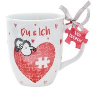 Sheepworld Tasse « Du & Ich » | Tasse pour café et thé avec inscription en allemand | Tasse à café en porcelaine | 45321