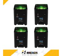 SHEHDS 2/4/6pcs 6x18w Projecteurs LED Wi-Fi avec télécommande et contrôle via application, sans fil DMX512, sur batterie, pour bars, discothèques, mariages, soirées DJ et éclairage de scène 6pcs
