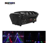 SHEHDS 8X6W Mini faisceau LED tête mobile RGBW éclairage lumière de scène bon pour les fêtes DJ Disco décoration de mariage lumières de boîte de nuit Mini 8x6W RGBW