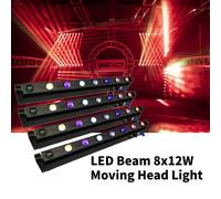 SHEHDS-Éclairage de Scène à Tête Mobile, 2/4/8 Pièces, Faisceau LED 8x12W, Barre RGBW, DMXorgpour DJ Chang, Équipement de ixen Boîte de Nuit 4PCS