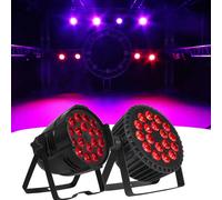 SHEHDS LED plat/grand Par 18x18W 6in1 ou 18x12W 4in1 éclairage DMX512 alliage d'aluminium adapté pour DJ Disco scène de fête de noël Flat 18x18W 6in1