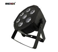 SHEHDS-Lumière Plate LED Par 7bronch2 w/7X18W, 4 Pièces, Contrôleur DMXorgen, Équipement de Scène DJ, Décoration de Noël 7X12W RGBW Black