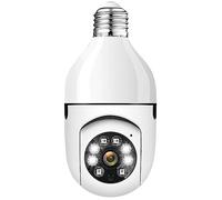 SHEHUALI Caméra de Sécurité, Tuya Bullb caméra Protection de sécurité intérieure 2K 5G bébé Moniteur caméras Suivi Automatique 1080P vidéo Surveillance caméra IP(2K 3MP Add 64G Card)