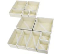 SHEIN X Milania 1/3/6 paquets Boîte de rangement en tissu pliable, organiseur de tiroir de commode, paniers en tissu, bacs, séparateurs pour vêtements de bébé, sous-vêtements, soutiens-gorge, chausset