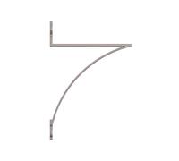 Shelf-Made Étagère en Acier Lewiston de 18 cm. D x 1,6 cm l x 27 cm. H Support décoratif pour étagère Nickel satiné 45,4 kg