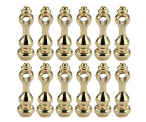 Shelf rail, 12pcs galerie rail 0, 5x1, 7 étagère en alliage doré broches métalliques robustes pour escalier, étagères, armoire à vin, clôture, meubles, broches en métal pour escalier