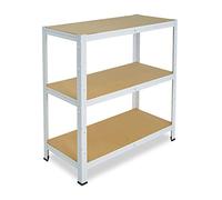 shelfplaza® 100x120x40cm Home Étagère Charge Lourde Blanc/Etagere Metallique 3 Niveaux / 175kg capacité Charge/Etagere en Metal, étagères de Rangement & Etagere Rangement Garage Acier