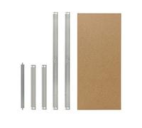 shelfplaza® 100x60 cm Home Ensemble Complet de tablettes pour étagères sans vis en galvanisé/Tablette en Fibre Haute densité (HDF) / tablettes supplémentaires pour étagères à Charge Lourde