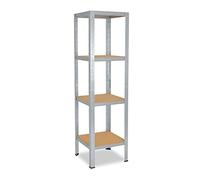shelfplaza® 155x30x30cm Home Étagère Charge Lourde galvanisé/Etagere Metallique 4 Niveaux / 175kg capacité Charge/Etagere en Metal, étagères de Rangement & Etagere Rangement Garage Acier