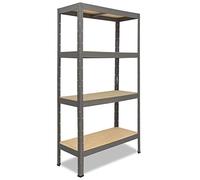 shelfplaza® 180x100x40cm Pro Étagère Charge Lourde Gris/Etagere Metal 4 Plateaux/capacité d' étagere métallique 200kg / Meuble Etagere Rangement Garage/etageres Rangement Atelier