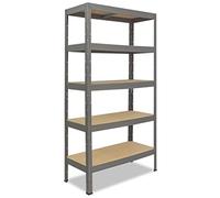 shelfplaza® 180x70x50cm Pro Étagère Charge Lourde Gris/Etagere Metal 5 Plateaux/capacité d' étagere métallique 200kg / Meuble Etagere Rangement Garage/etageres Rangement Atelier