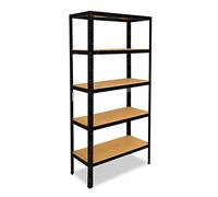shelfplaza® 180x75x50cm Black Étagère Charge Lourde/Meuble Etagere Noir Metal avec 5 Niveaux/capacité Charge 175kg / Meuble Etagere Metal Noir comme étagère Rangement ou étagère Garage