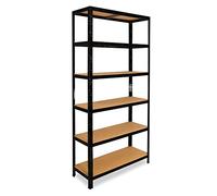 shelfplaza® 200x100x40cm Black Étagère Charge Lourde/Meuble Etagere Noir Metal avec 6 Niveaux/capacité Charge 145kg / Meuble Etagere Metal Noir comme étagère Rangement ou étagère Garage