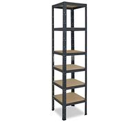shelfplaza® 200x50x50cm Home Étagère Charge Lourde Anthracite/Etagere Metallique 6 Niveaux / 145kg capacité Charge/Etagere en Metal, étagères de Rangement & Etagere Rangement Garage Acier