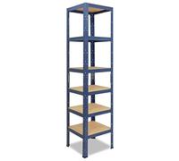 shelfplaza® 200x50x50cm Home Étagère Charge Lourde Bleu/Etagere Metallique 6 Niveaux / 145kg capacité Charge/Etagere en Metal, étagères de Rangement & Etagere Rangement Garage Acier