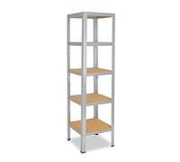 shelfplaza® 200x50x50cm Home Étagère Charge Lourde galvanisé/Etagere Metallique 5 Niveaux / 175kg capacité Charge/Etagere en Metal, étagères de Rangement & Etagere Rangement Garage Acier