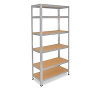 shelfplaza HOME 200x70x50 cm Étagère charges lourde en galvanisé avec 6 étagères et une capacité de charge de 145 kg par étagère