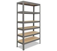shelfplaza® 230x100x50cm Pro Étagère Charge Lourde Gris/Etagere Metal 6 Plateaux/capacité d' étagere métallique 166kg / Meuble Etagere Rangement Garage/etageres Rangement Atelier