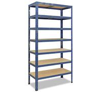 shelfplaza HOME 230x100x60 cm Étagère charges lourde en bleu avec 7 étagères et une capacité de charge de 125 kg par étagère