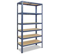 shelfplaza HOME 230x75x30 cm Étagère charges lourde en bleu avec 6 étagères et une capacité de charge de 145 kg par étagère